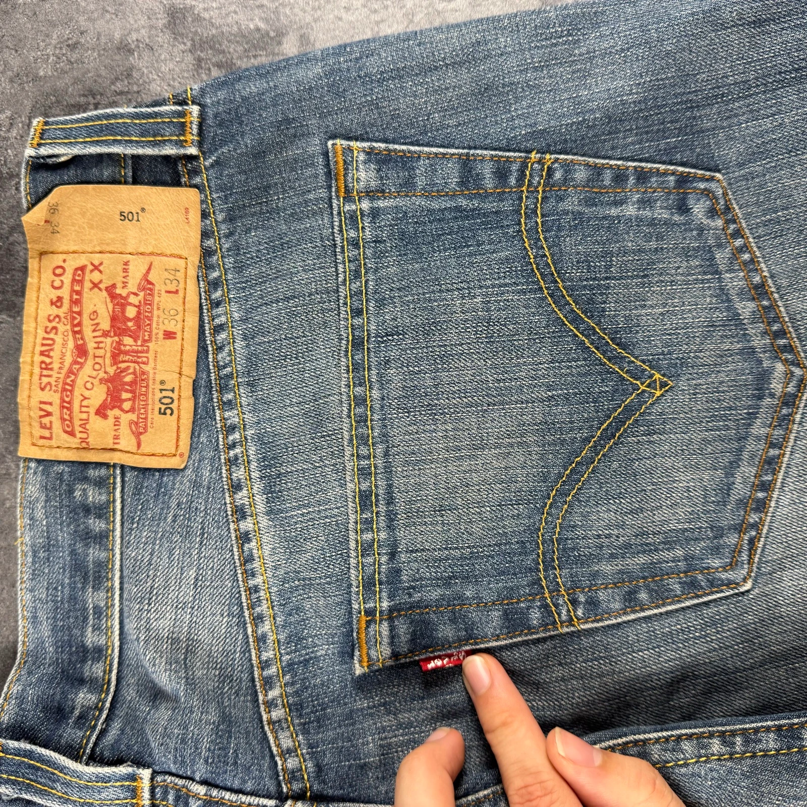 Levis 501 Baggy Fit Premium Vintage 90’s Made In USA Denim Trousers Japan Achieve – photo 5